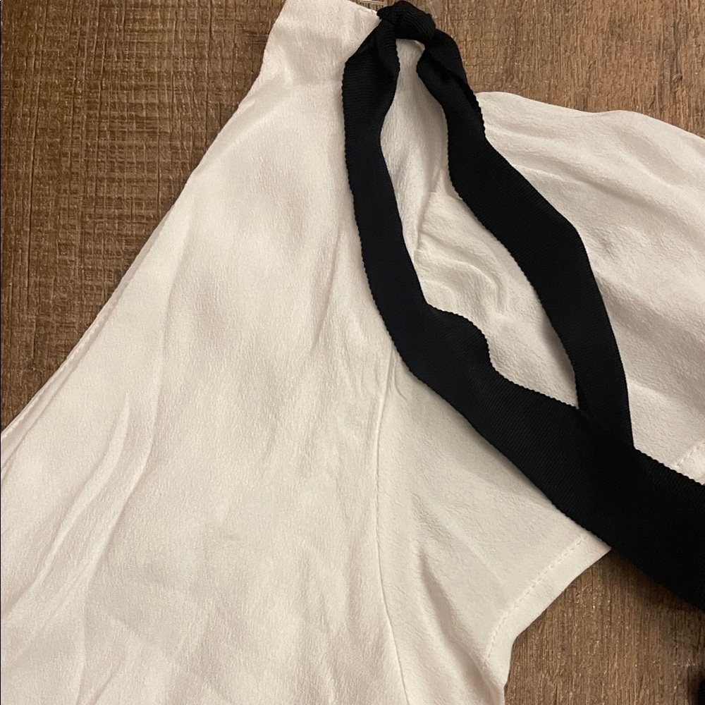 wild fable White Mini Dress with Black Tie Straps - Picture 3 of 5